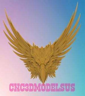 Angry eagle 3D MODEL STL FILE FOR CNC ROUTER LASER