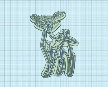 Pokemon: Virizion Cookie Cutter
