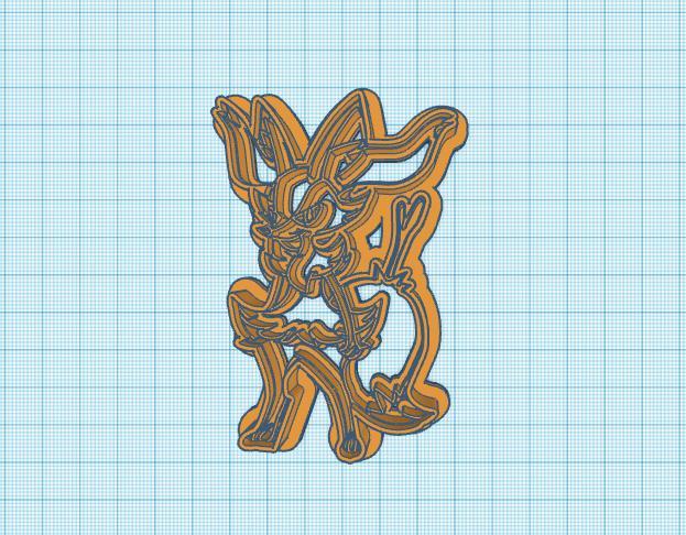 Pokemon: Braixen Cookie Cutter