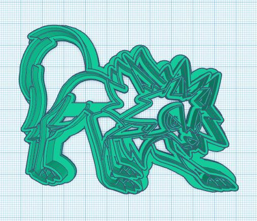 Pokemon: Lycanroc Cookie Cutters