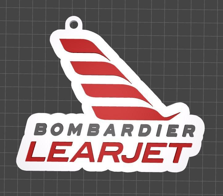 KEYCHAIN KEY RING LEARJET BOMBARDIER LOGO