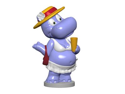 Hippo Susi Sonnenschein Kindersurprise for 3d print stl