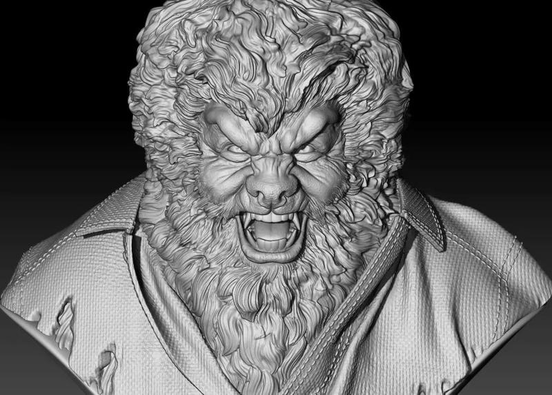 WOLFMAN bust 3D printable figure