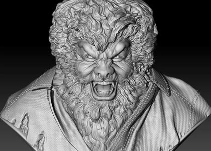 WOLFMAN bust 3D printable figure