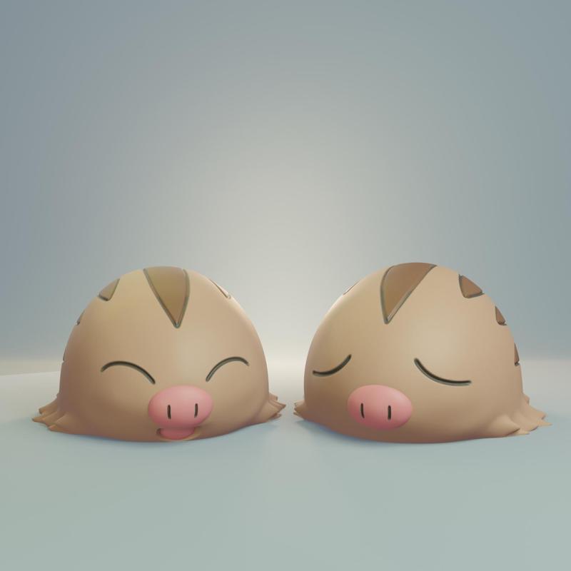 Pokemon - Swinub with 2 poses