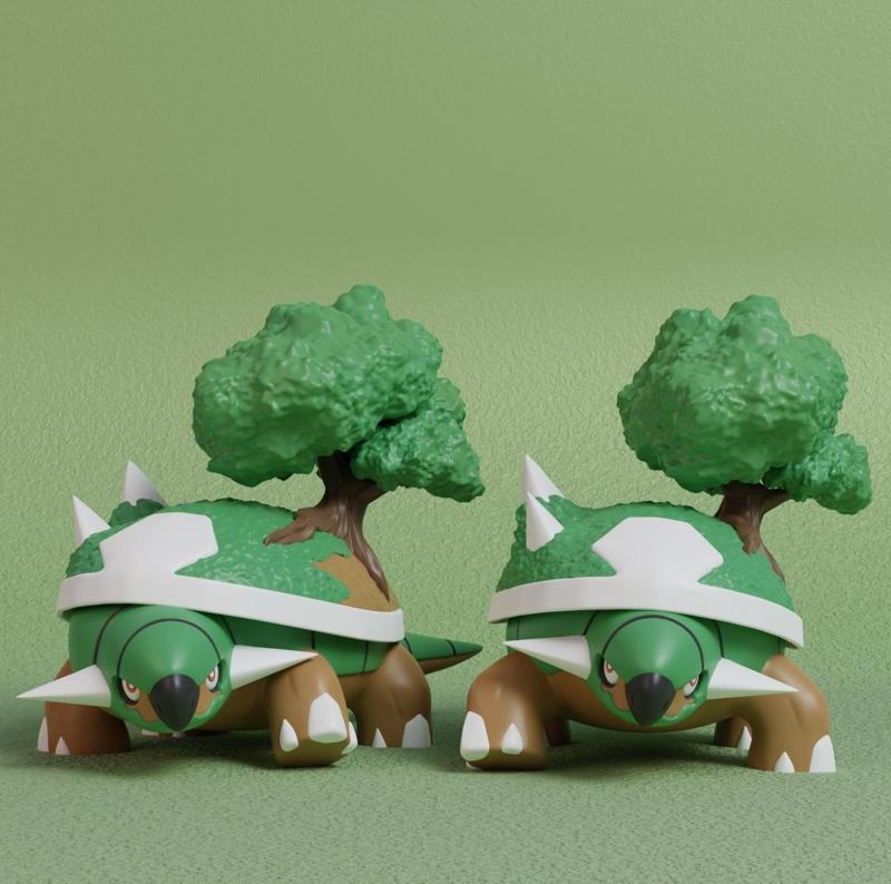 Pokemon - Torterra with 2 poses