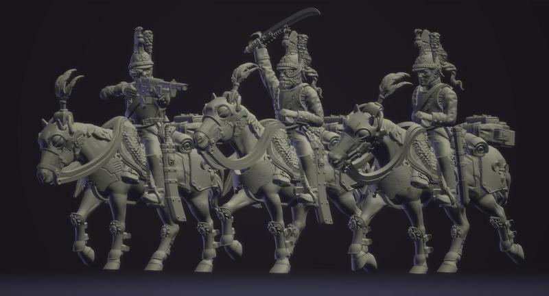 (Free Pack) Rough Riders - Cuirassier Cavalry - French Future Legion
