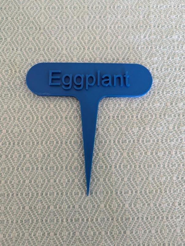 Eggplant Plant Marker / Stake / Stick