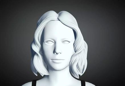 3D Hair style for Female 58 3D model