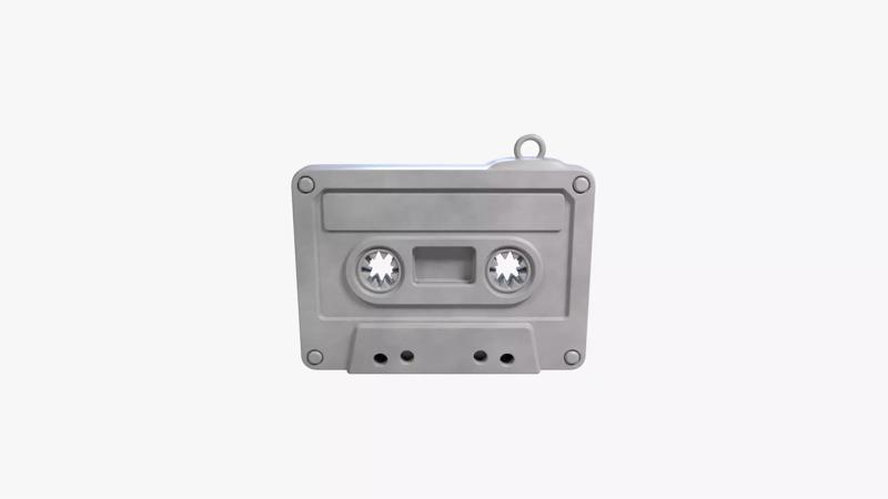 Vintage Cassette Keychain 3D STL File Printable Old School Charm