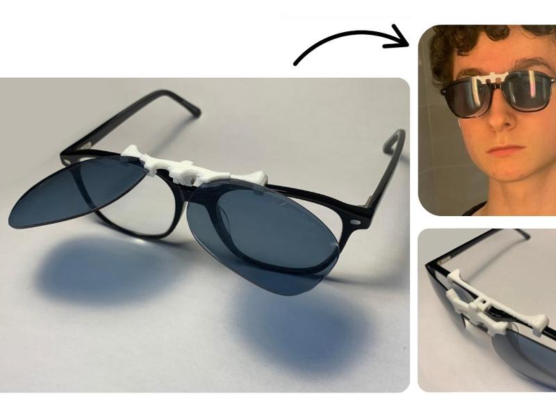Flip Shades -- DIY clip-on sunglasses