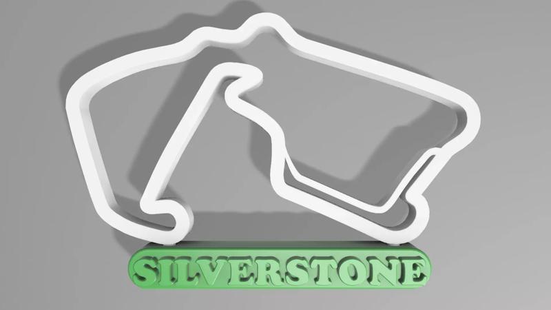 F1 SILVERSTONE RACETRACK DECOR STL FILE FUSION 360