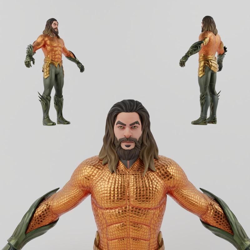 Aquaman Lowpoly Rigged