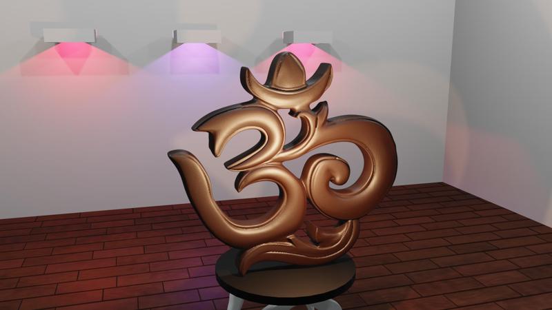 Stylized Om Symbol Decor