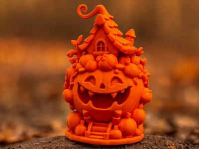 Pumpkin House with a Magical Smile