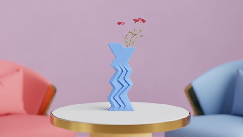 Vibe Memphis Vase - Bold Geometric Decor