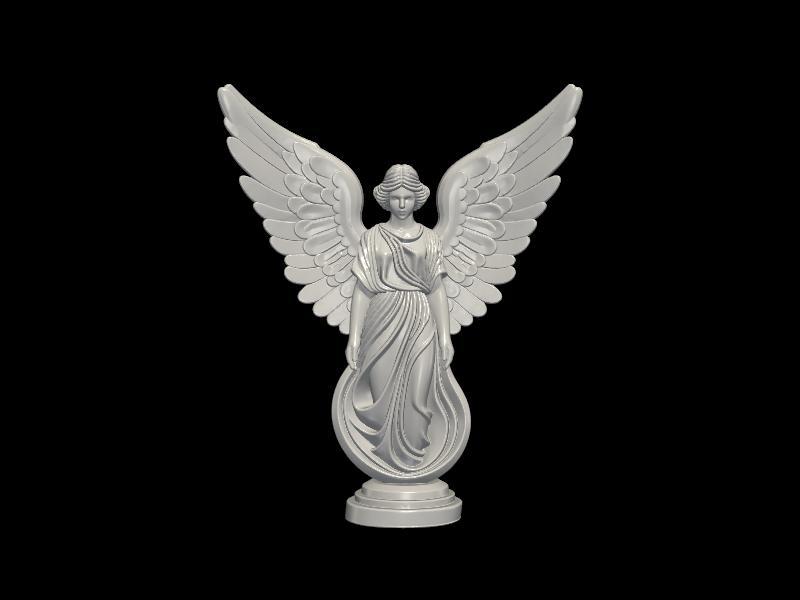 Classical Winged Angel Statue - Graceful Figure