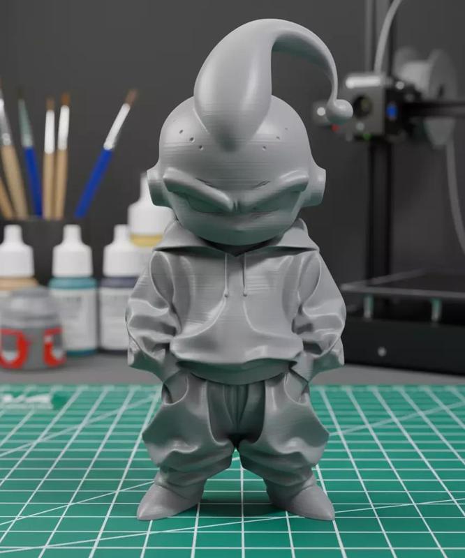 Majin Buu in Streetwear - 3D Printable Model - Pre-Supported