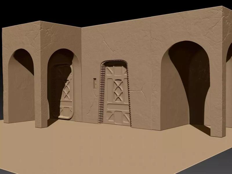 Mos Eisley Diorama Street Scene six inch scale