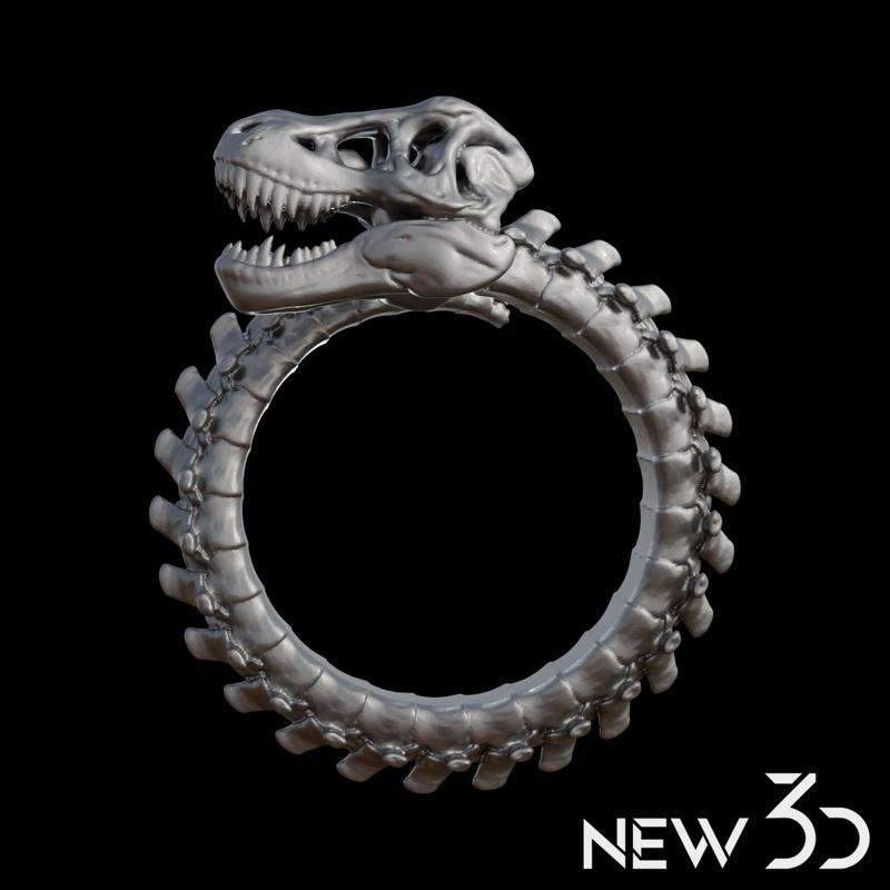 t rex skull ring