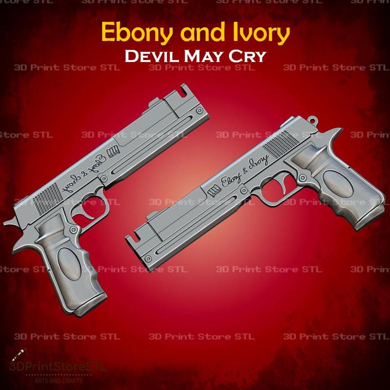 Ebony and Ivory From Devil May Cry - Fan Art 3D print model