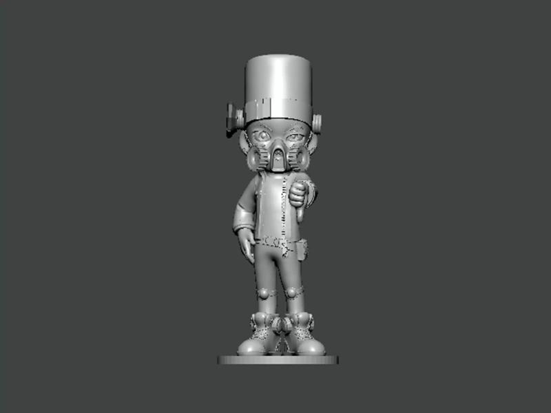 3D Model-CHARACTER0059 man holding microphone