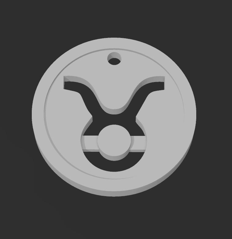 Taurus keychain necklace HD 13