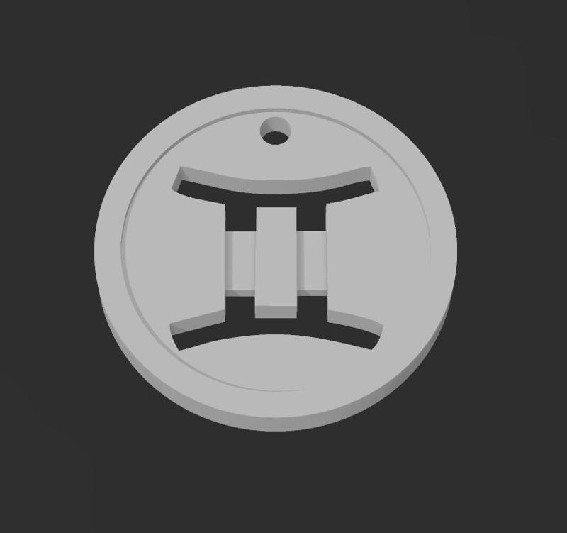 Gemini keychain necklace HD 13