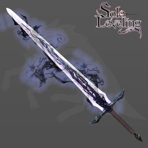 Demon King Longsword from Solo Leveling for cosplay 3d model