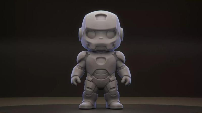 Labubu Iron Man Stylized Superhero Figurine for 3D Printing