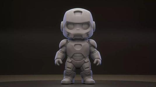 Labubu Iron Man Stylized Superhero Figurine for 3D Printing