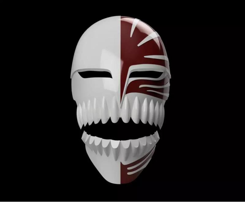 Ichigo Hollow - Visored Mask - Split Jaw - Bleach 3D print