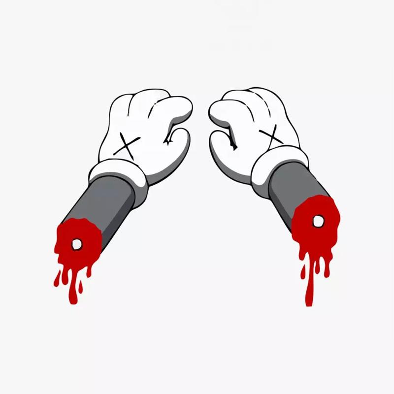 Kaws Bloody Hands Companion for Print