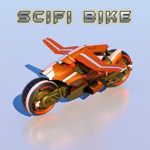 Sci-Fi Bike Tron high and low poly combo