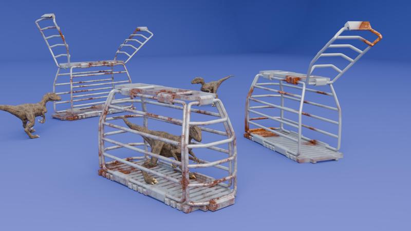 Jurassic Park cage + Raptor#2