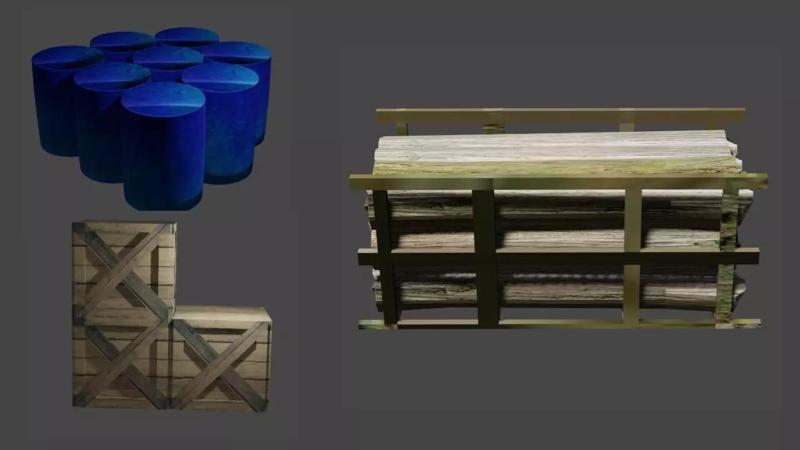 Game Assets Wooden Boxes Canstree pices i low price