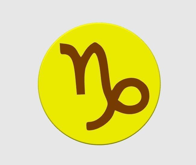 ♑ Capricorn Zodiac Coaster – 3D Printable STL for Astrology Lovers