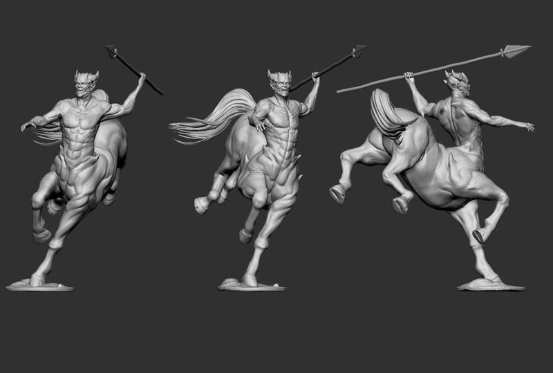 Centaur demon riding horse