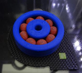 2 color Abs ball bearing with ball support