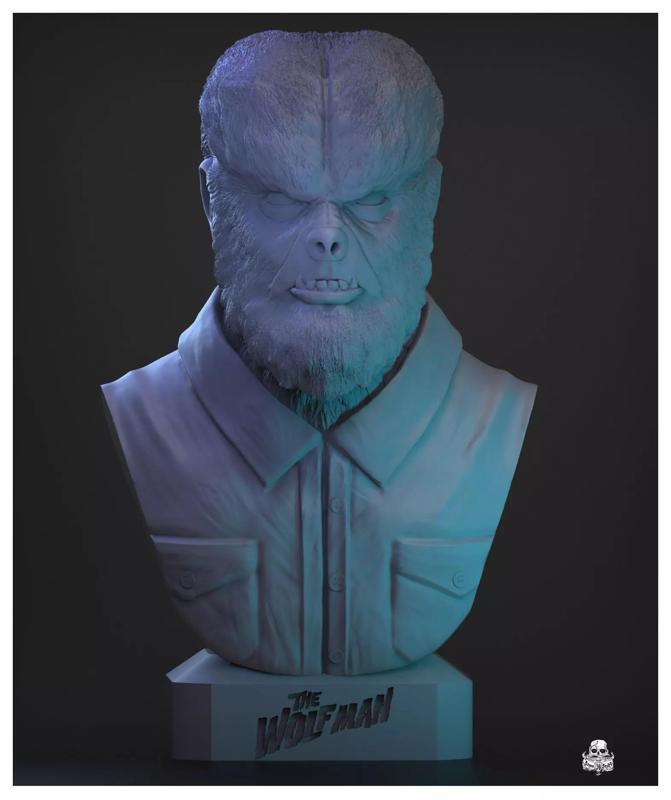 wolf man bust horror movie