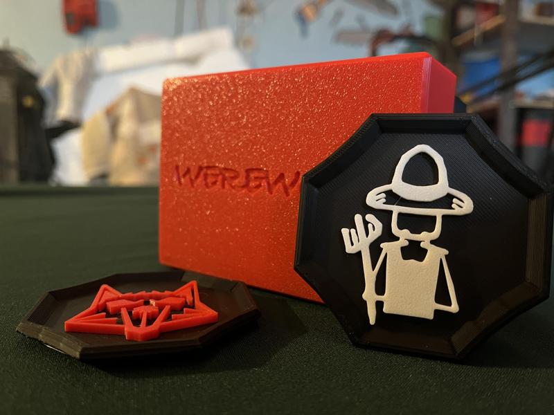 Werewolf game tokens + box