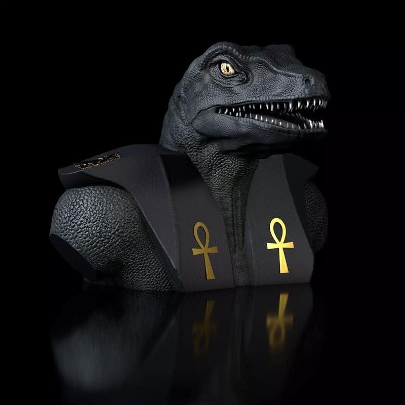 Anubis Velociraptor  Bust