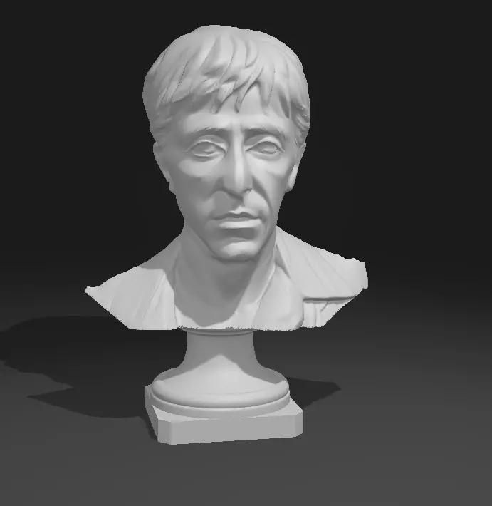 Tony Montana Scarface Portrait Bust Sculpture Model 3D
