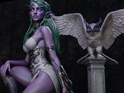 Tyrande Whisperwind 3D Print