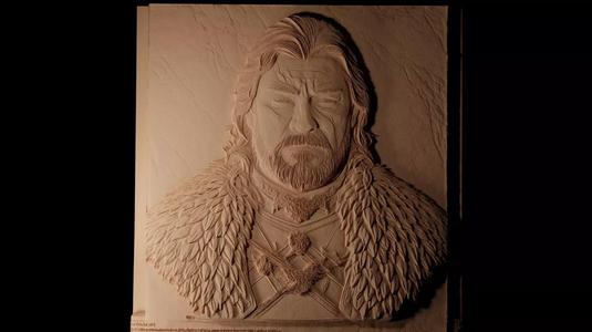 Eddard Stark GoT CNC 3d Print High Relief Sand Casting