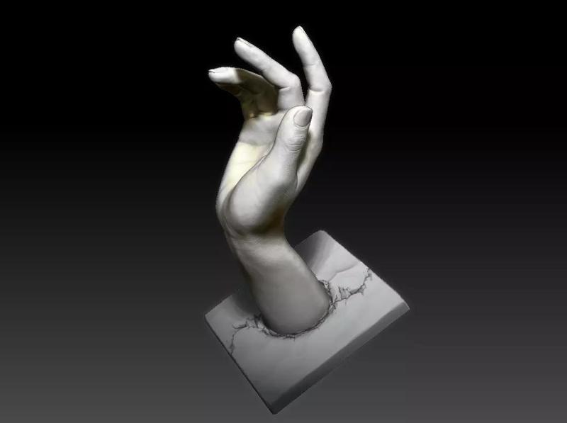 Woman hand art decorative printable sculpt