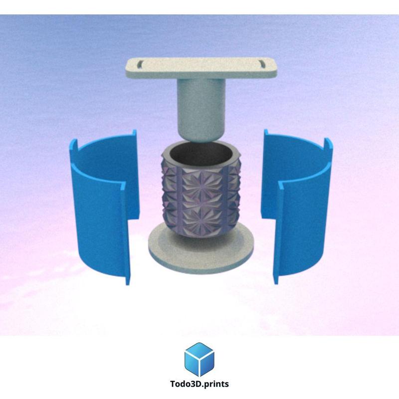 Decorative flower pot and silicone mold 2 - silicone mold