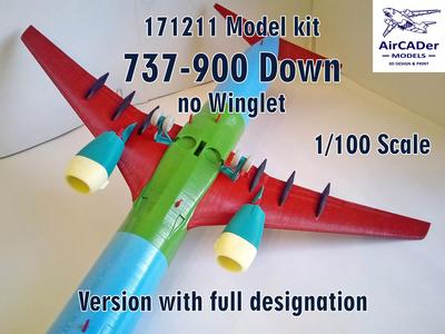 171211 Model kit Boeing 737-900 no Winglet Down