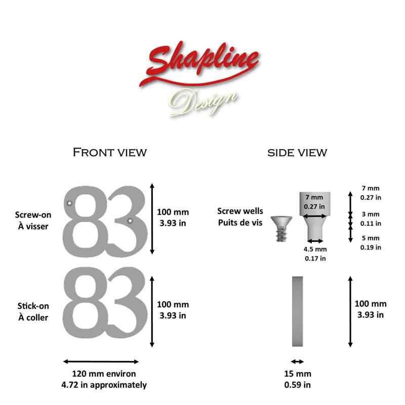 House number, numbered stakeout N°83