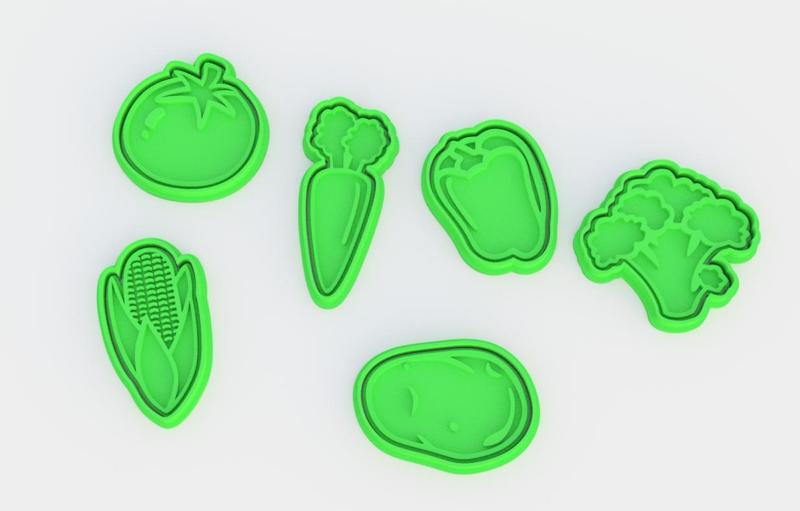 Vegetables cookie cutter set of 6